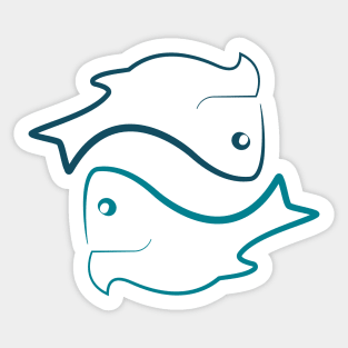 Pisces fish animals cute Sticker